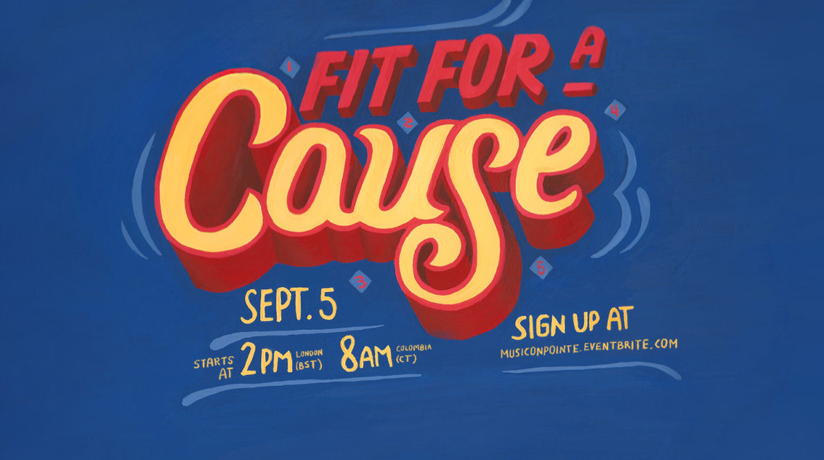 A poster for the fit for a cause event.